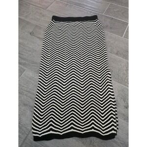Willow & Wind Knit Crochet Skirt Chevron High Waist‎ Sweater Skirt Medium